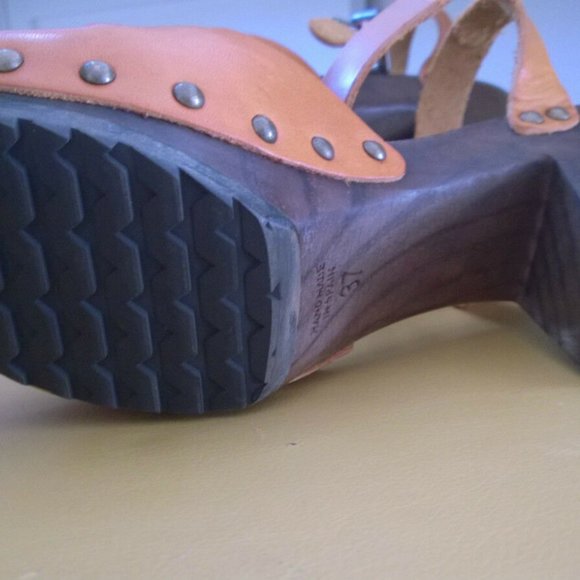 Vialis designer Spanish heeled sandals yellow - Picture 4 of 8